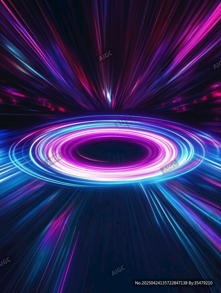 炫彩霓虹光效科技感場景