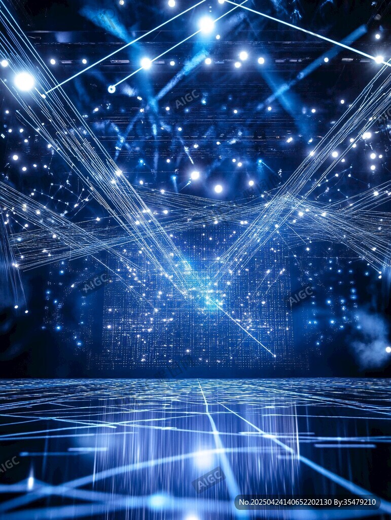 夢幻科技空間線條光影畫面