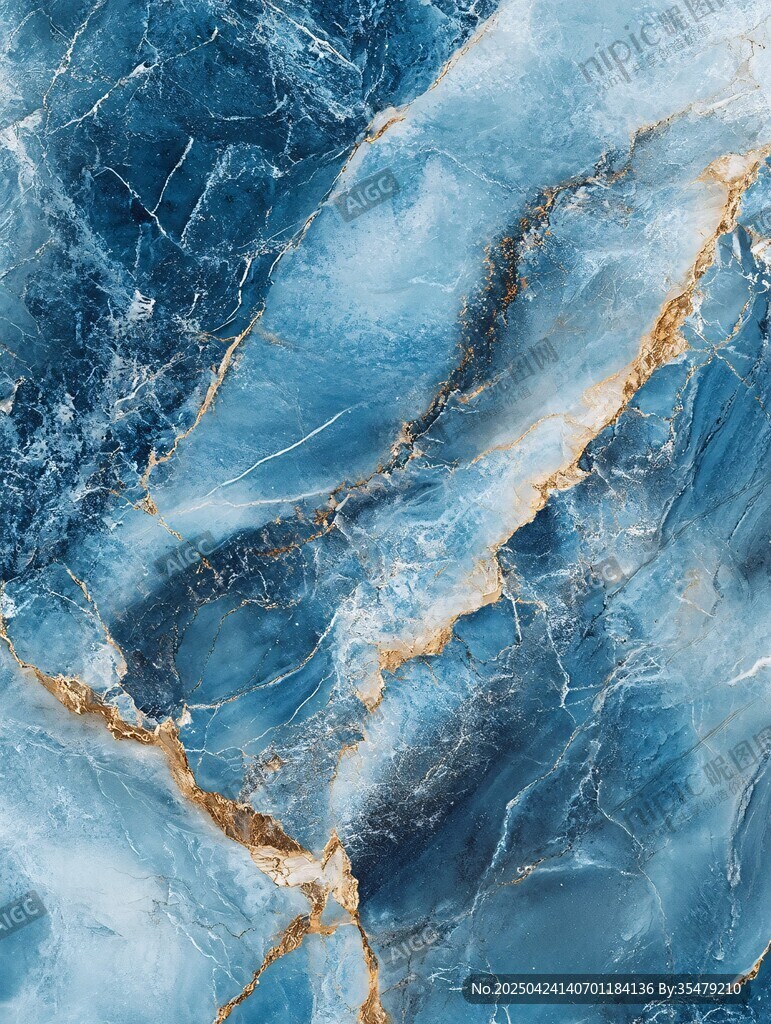 藍色大理石紋理背景圖