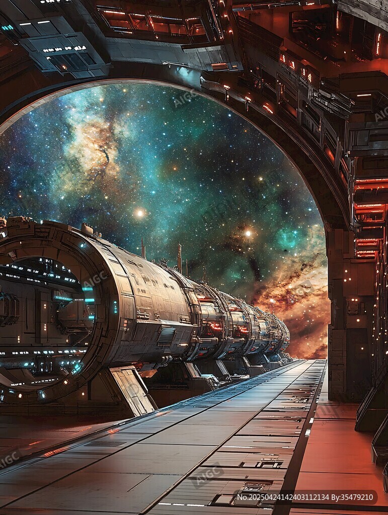 星際空間站內(nèi)的璀璨宇宙景