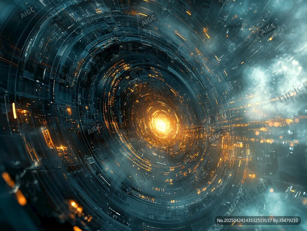 科技感宇宙漩渦未來景象