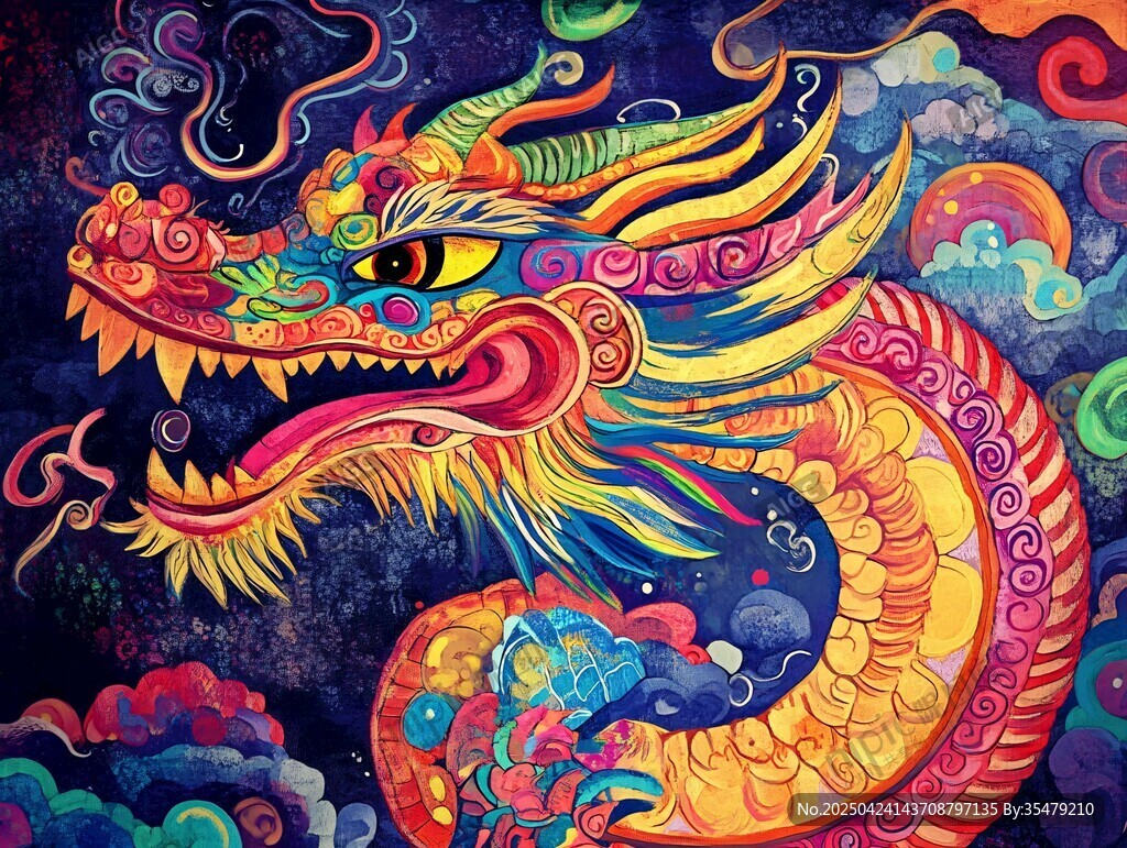 炫彩中國(guó)龍的奇幻圖案