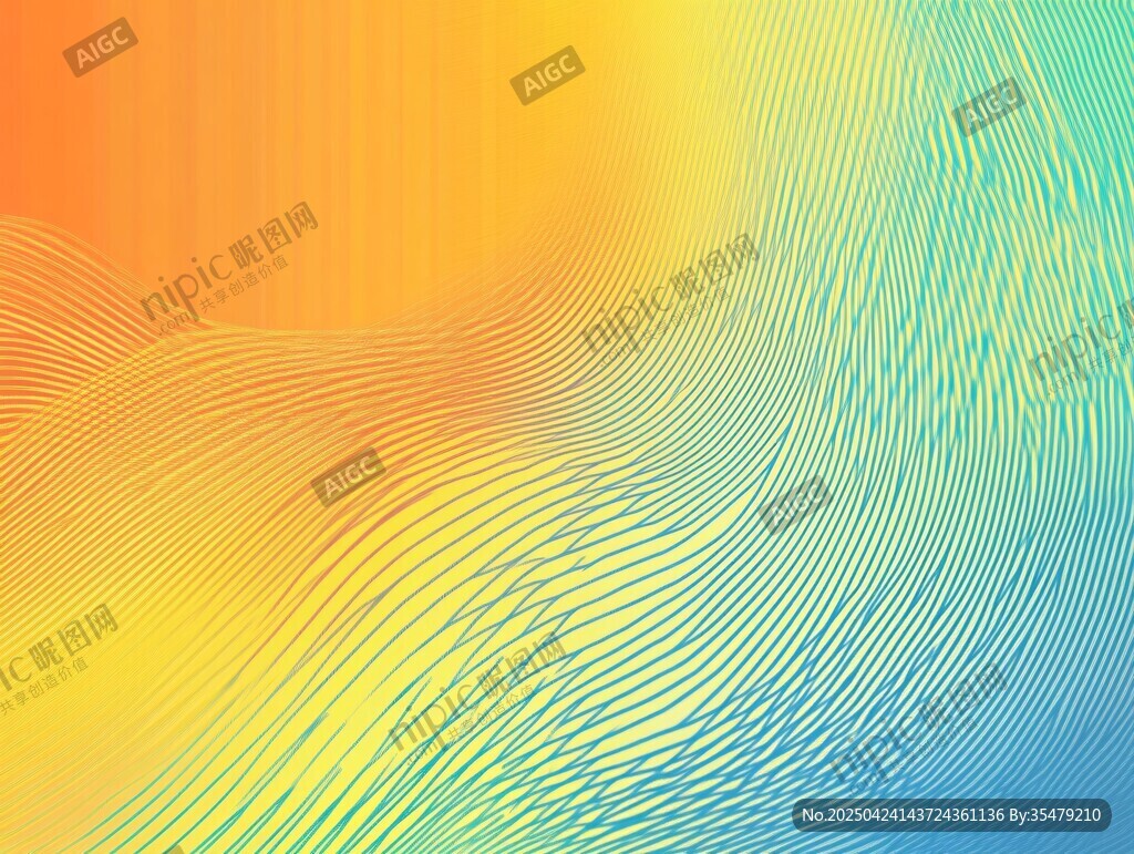 漸變波紋色彩抽象背景圖