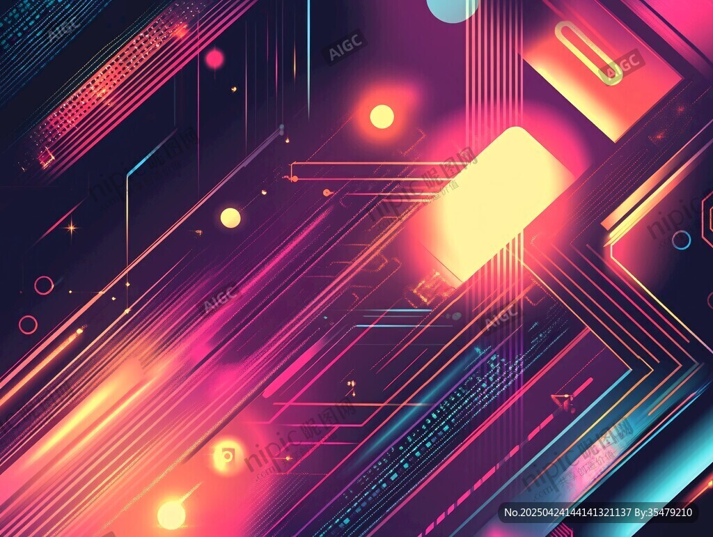 未來(lái)感炫彩科技電路背景
