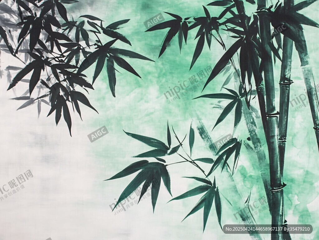 水墨翠竹圖