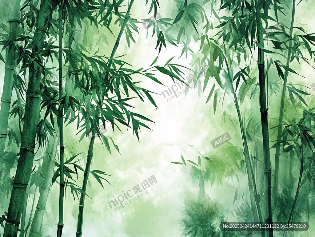 清幽竹林風(fēng)景圖