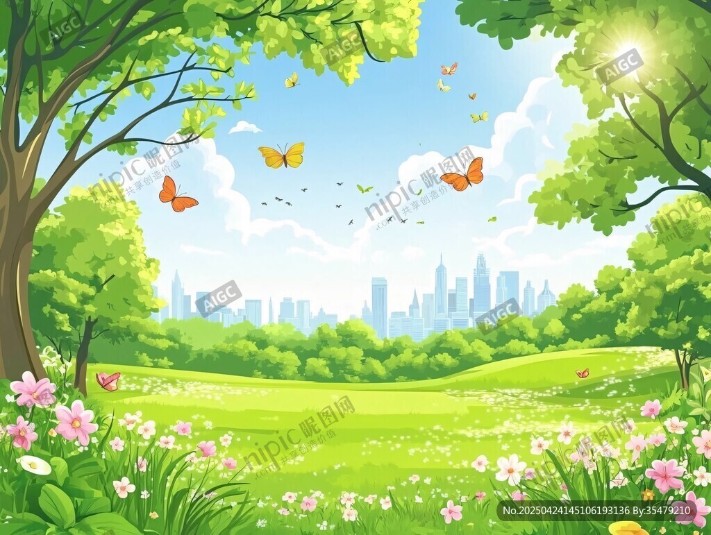 春日城市邊的綠野蝴蝶景