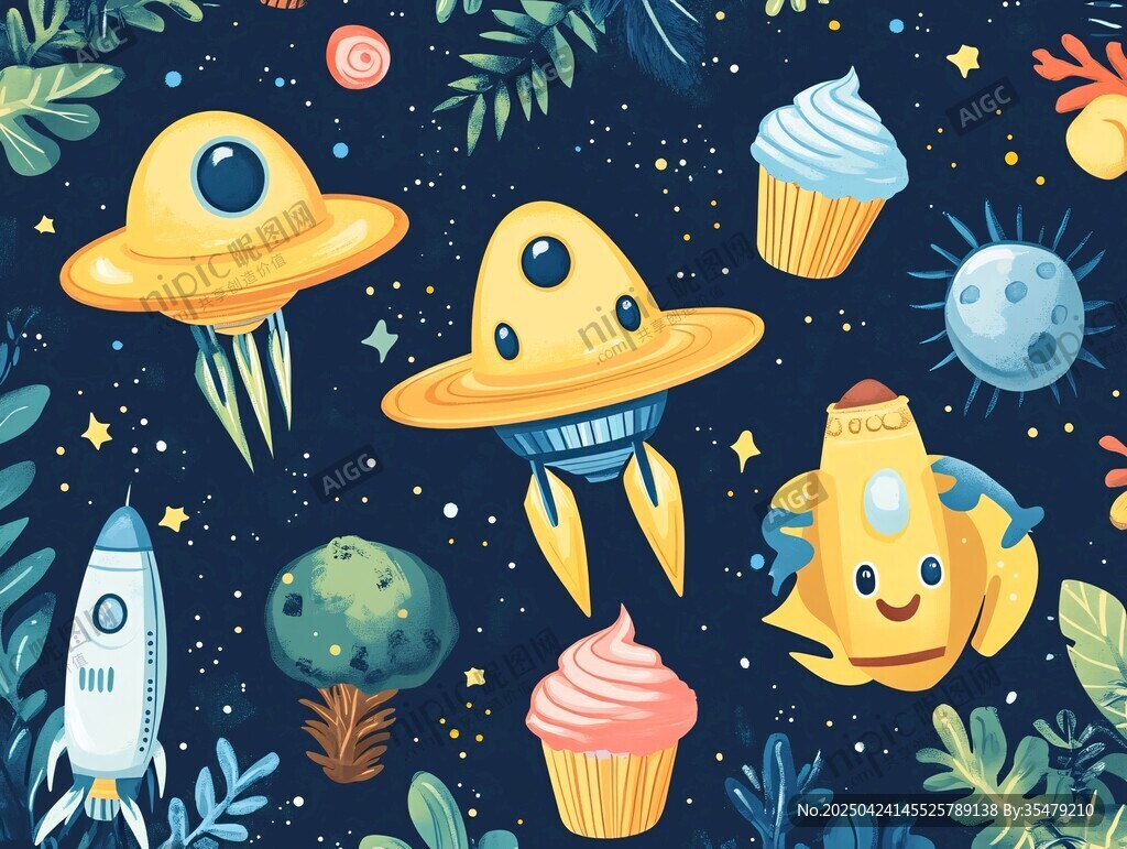 外星飛船與甜點(diǎn)的夢(mèng)幻宇宙