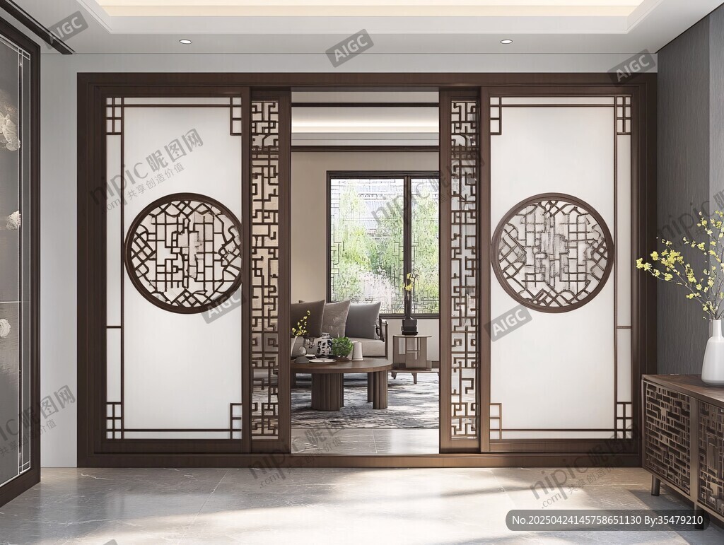中式雕花屏風(fēng) 雅致家居風(fēng)