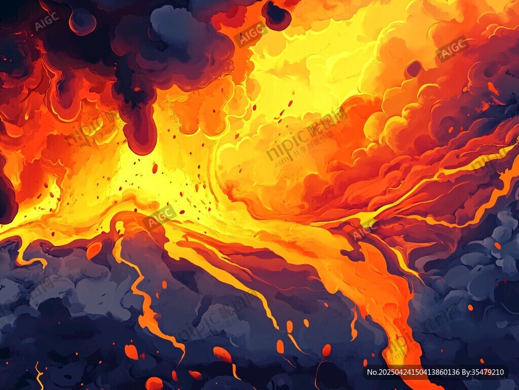 火山爆發(fā)的壯麗景象