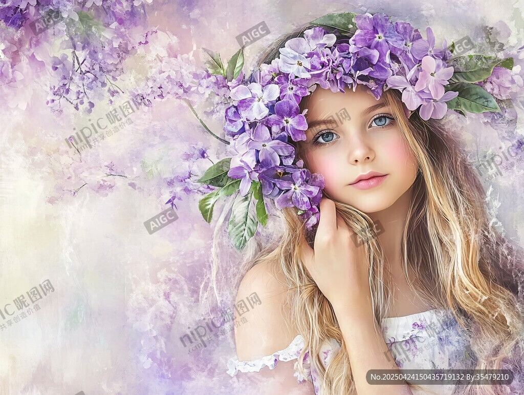 紫花少女 夢幻浪漫瞬間