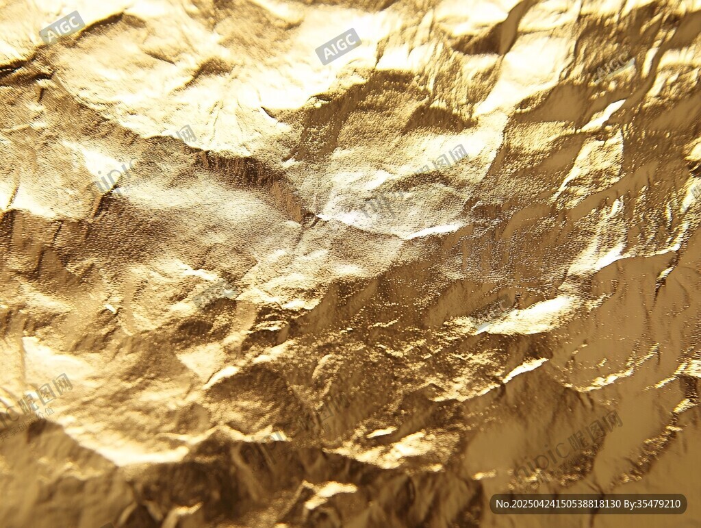 金色褶皺金屬質(zhì)感紋理