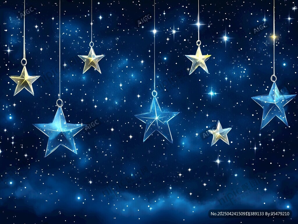 夢(mèng)幻星空下的閃耀星星