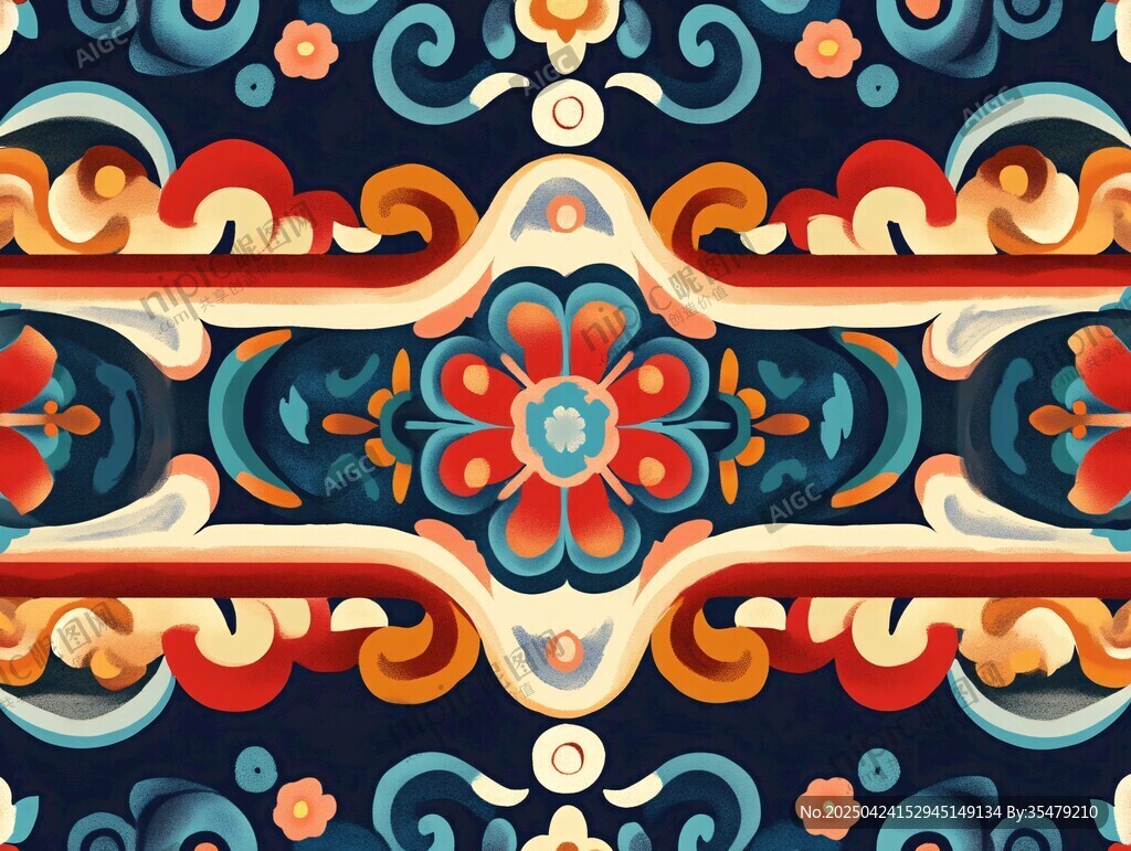 傳統(tǒng)中式精美花紋圖案