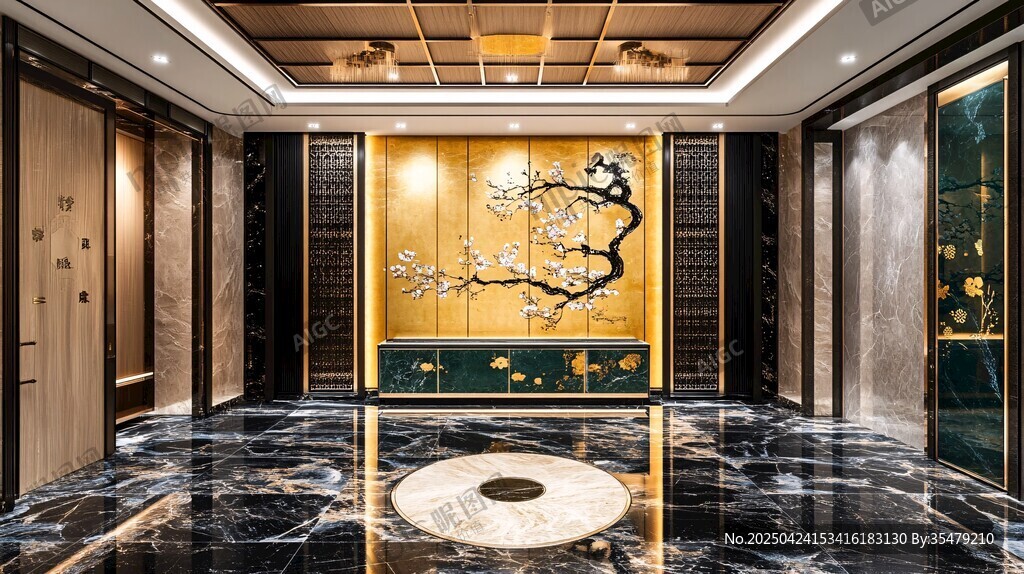 中式奢華大廳 藝術(shù)裝飾盡顯格調(diào)