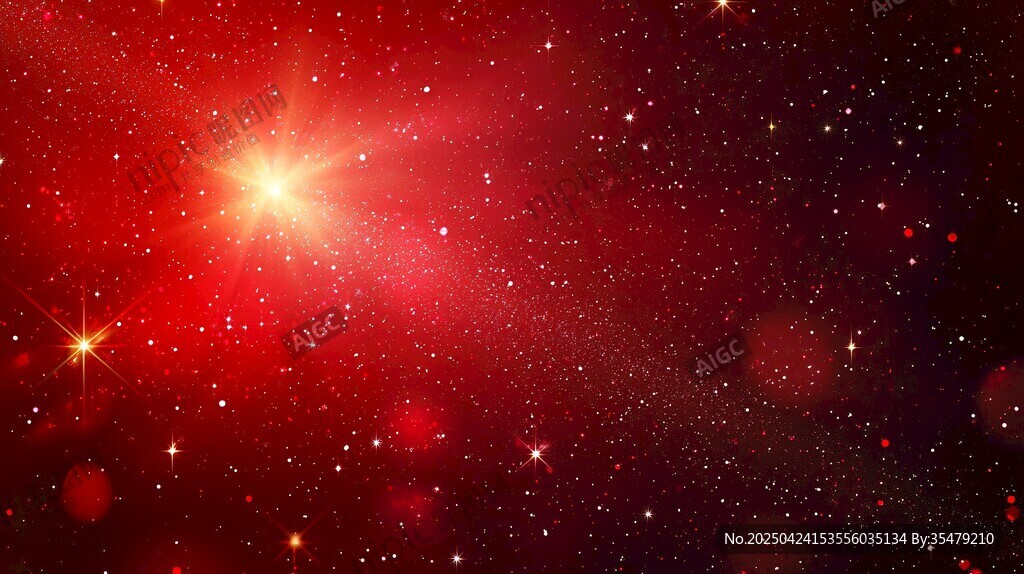 夢(mèng)幻紅色星空背景圖