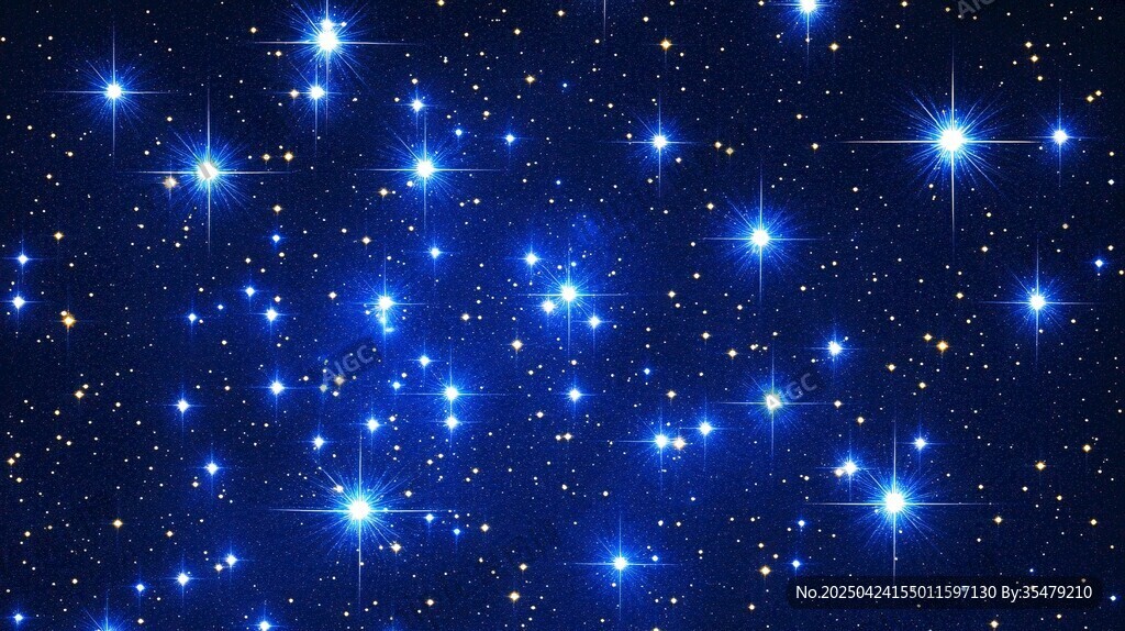 夢幻星空 璀璨藍色星芒