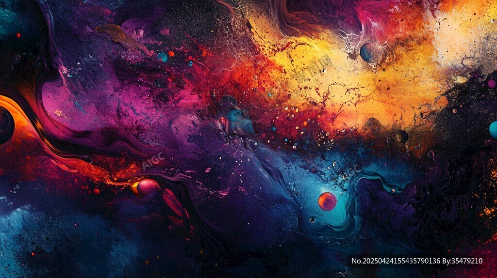 夢幻絢麗的色彩宇宙景象