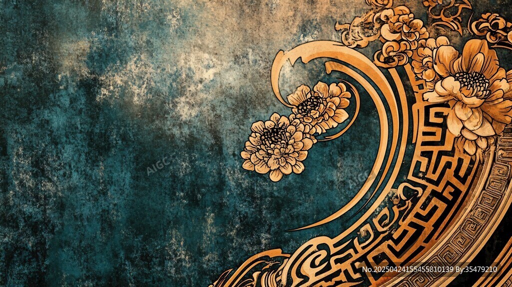 中式復(fù)古風(fēng)華麗花紋背景