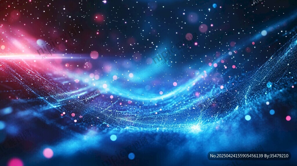 夢幻科技宇宙流光背景圖