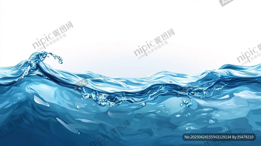 藍色水波蕩漾畫面