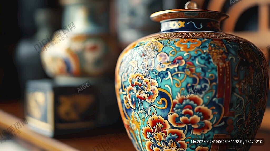 精美彩瓷花瓶 傳統(tǒng)工藝之美