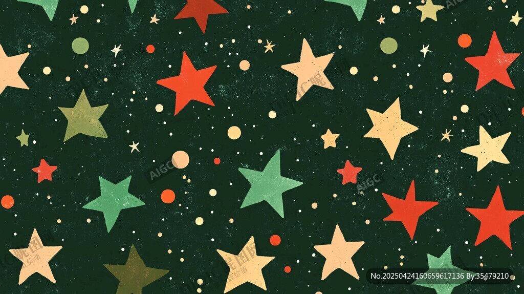 多彩星星背景圖案