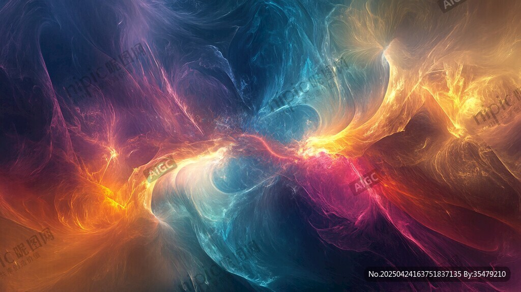 夢幻炫彩抽象光影背景圖