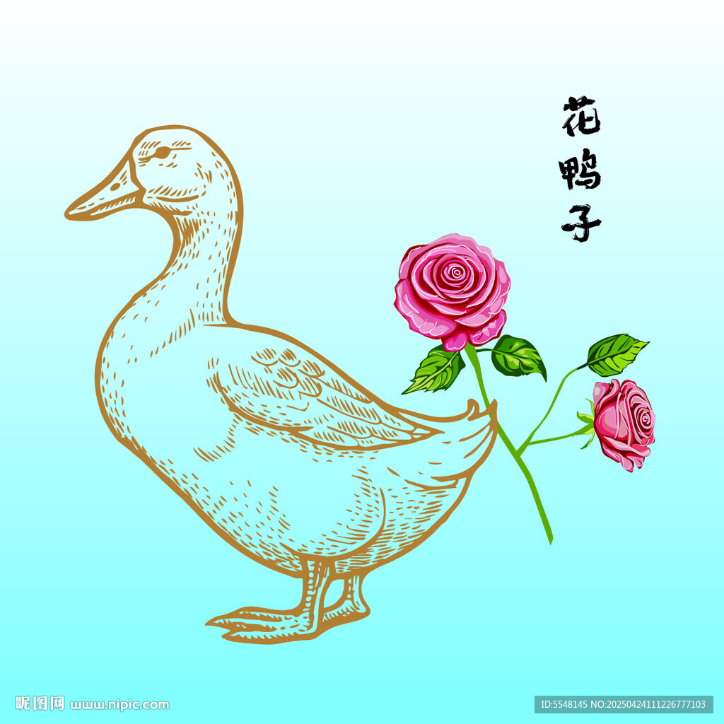 繡花鴨子與玫瑰