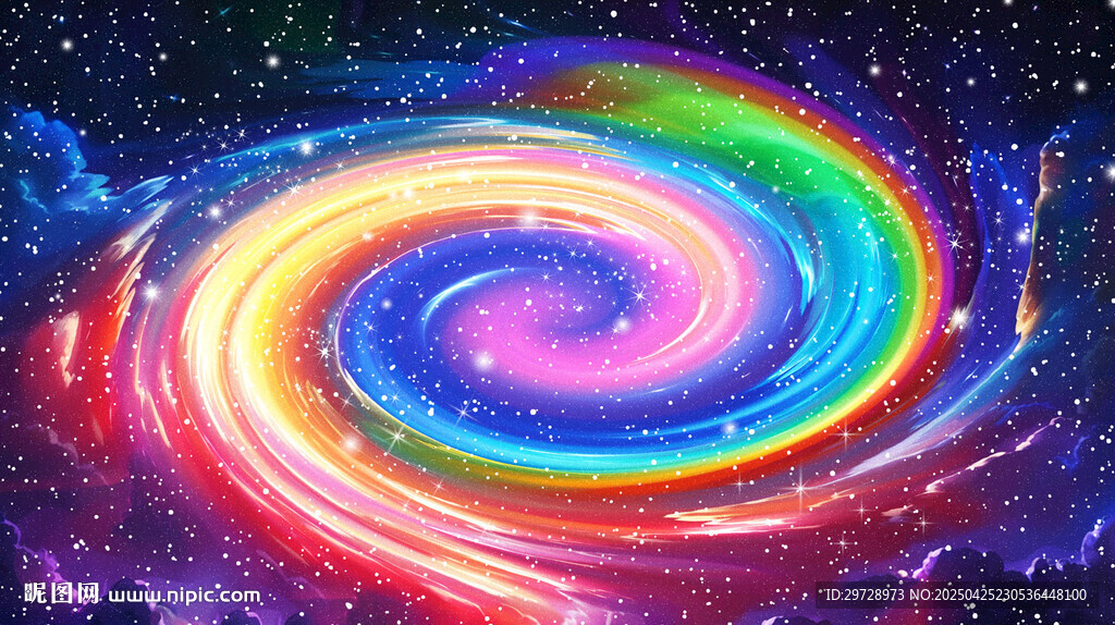 絢麗多彩宇宙旋渦星空