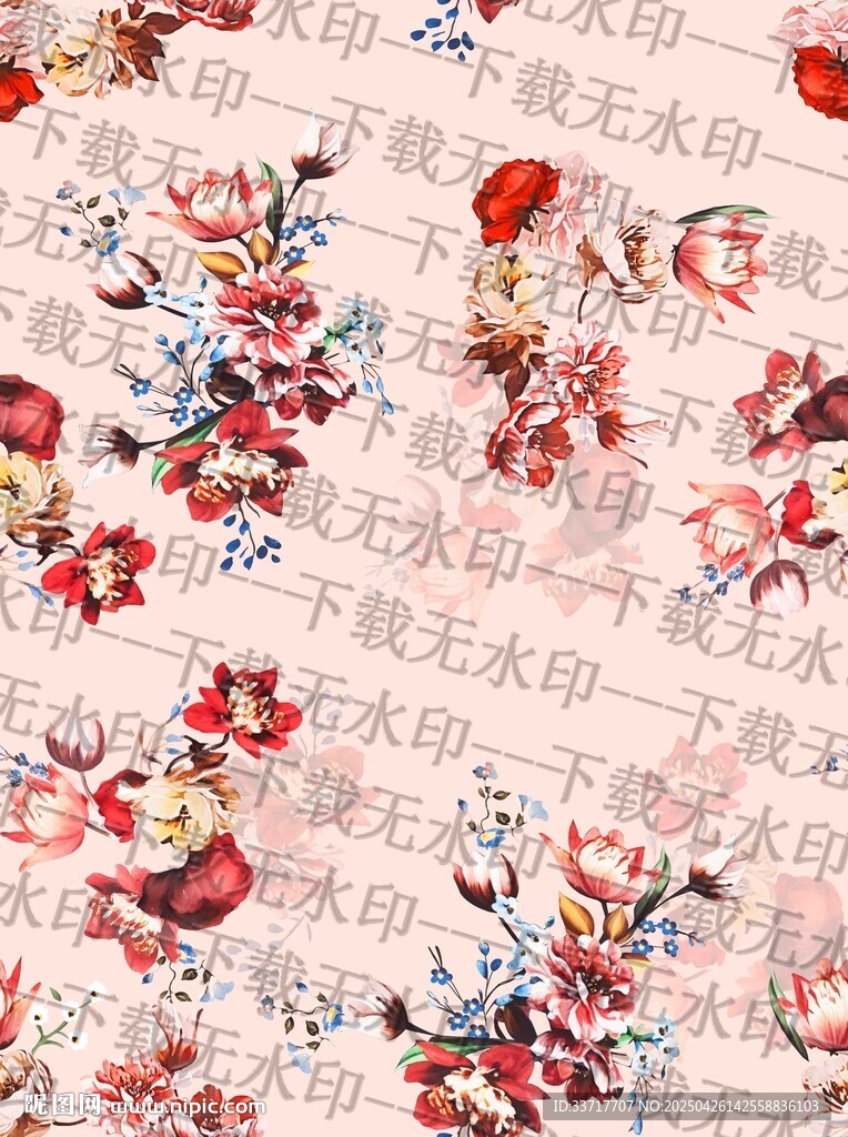 水彩花