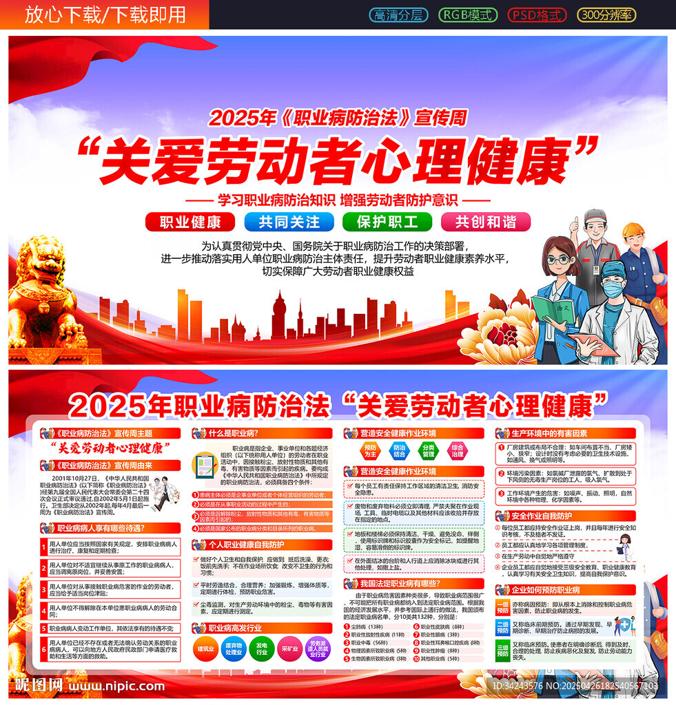 2025職業病防治法宣傳周展板