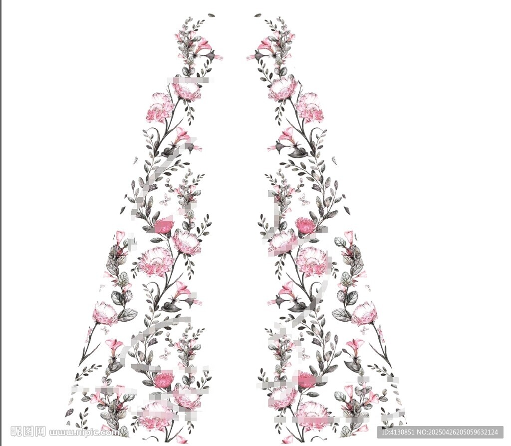 大袍子設(shè)計(jì)花朵