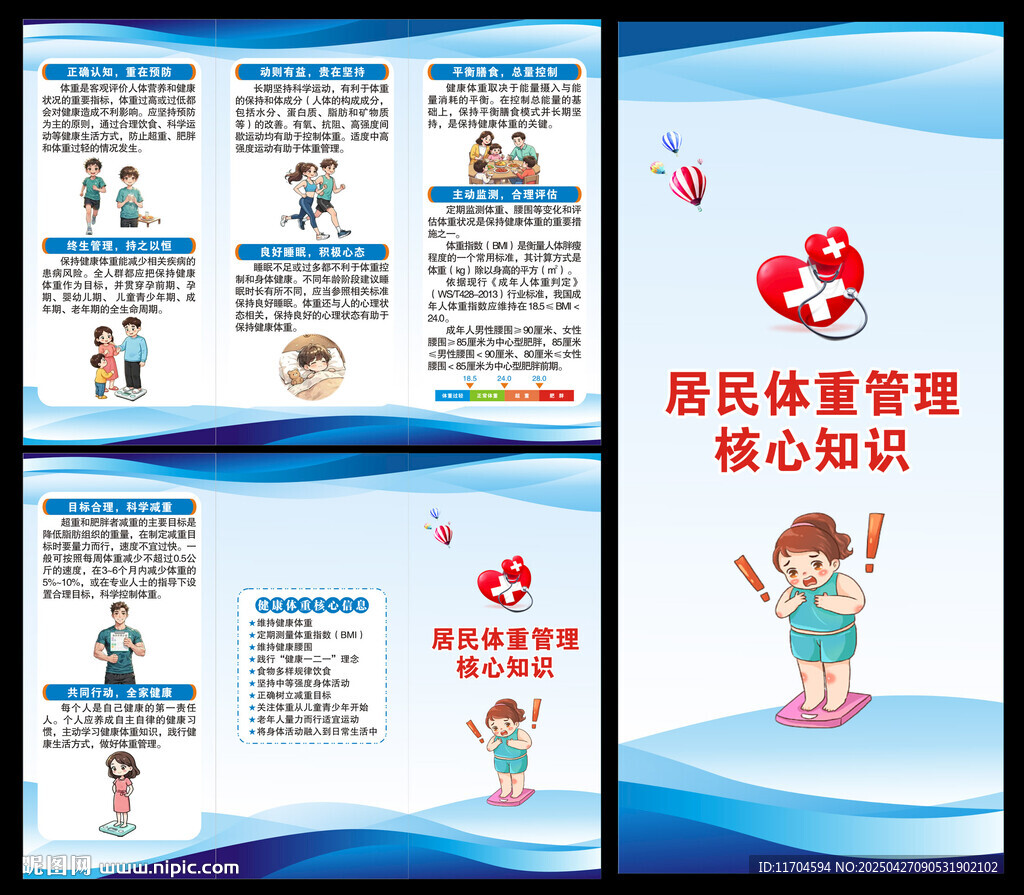 居民體重管理核心知識三折頁