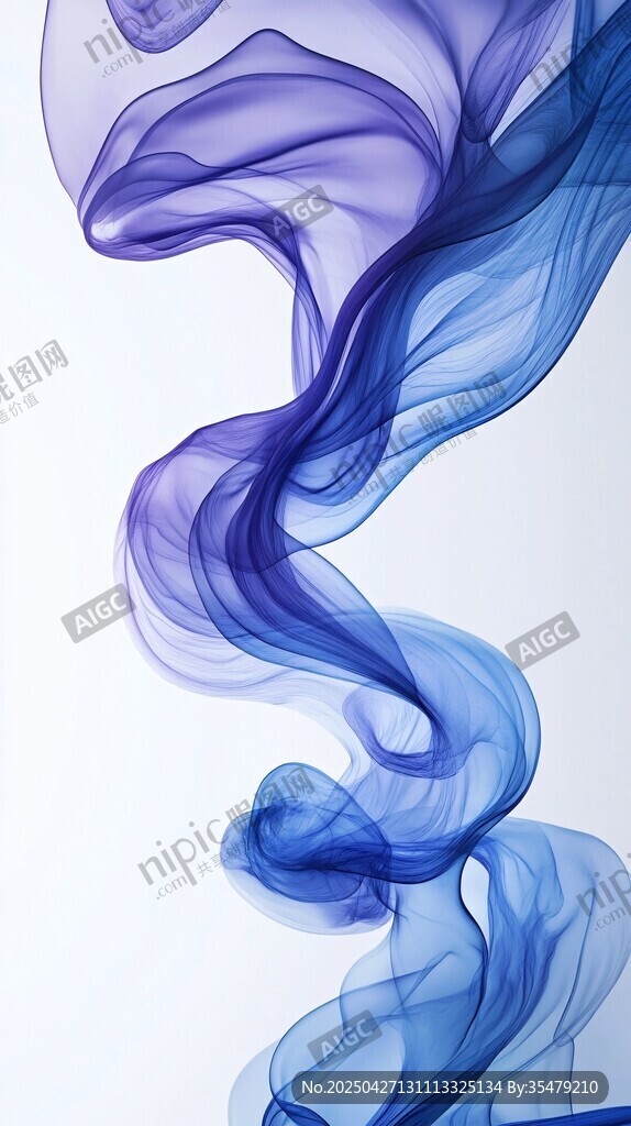 藍色飄逸煙霧藝術效果圖
