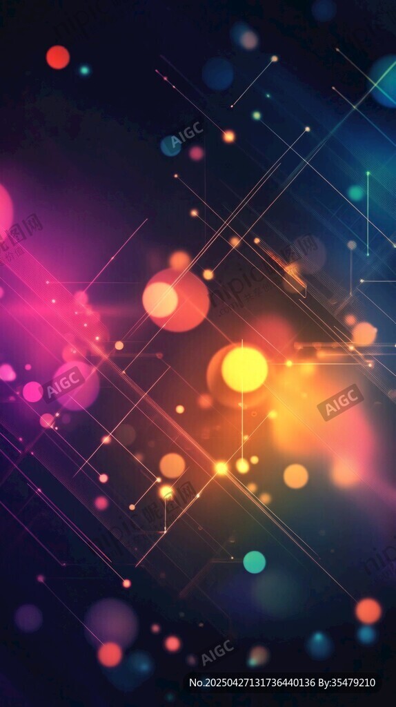 夢(mèng)幻炫彩科技感背景圖案