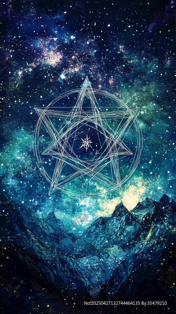 星空下的神秘幾何符號