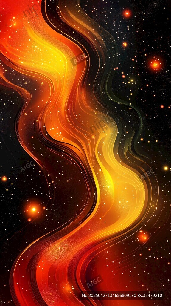 火焰星河動感奇幻背景圖