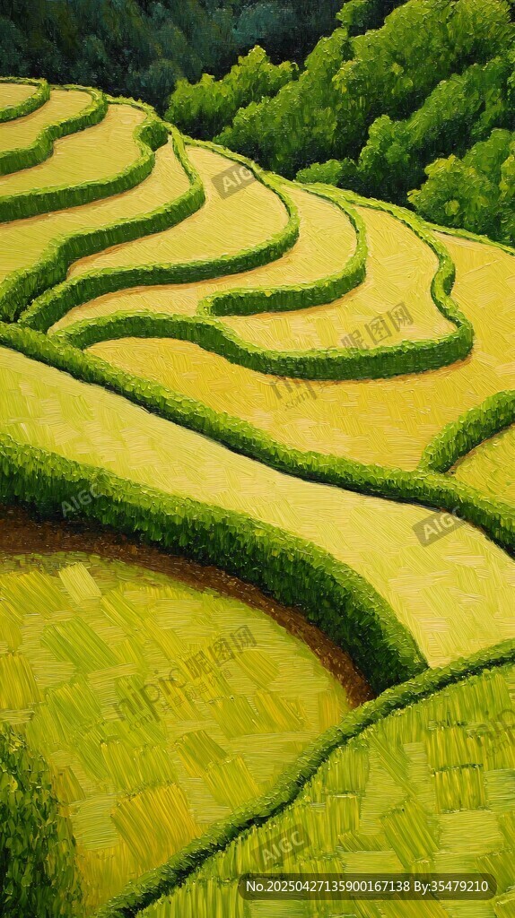 金色梯田美景
