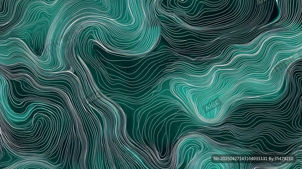 流動綠紋抽象背景圖案