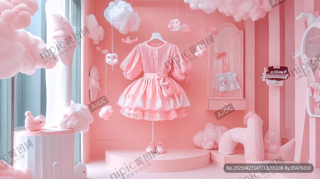 夢(mèng)幻粉色系洛麗塔服飾展示