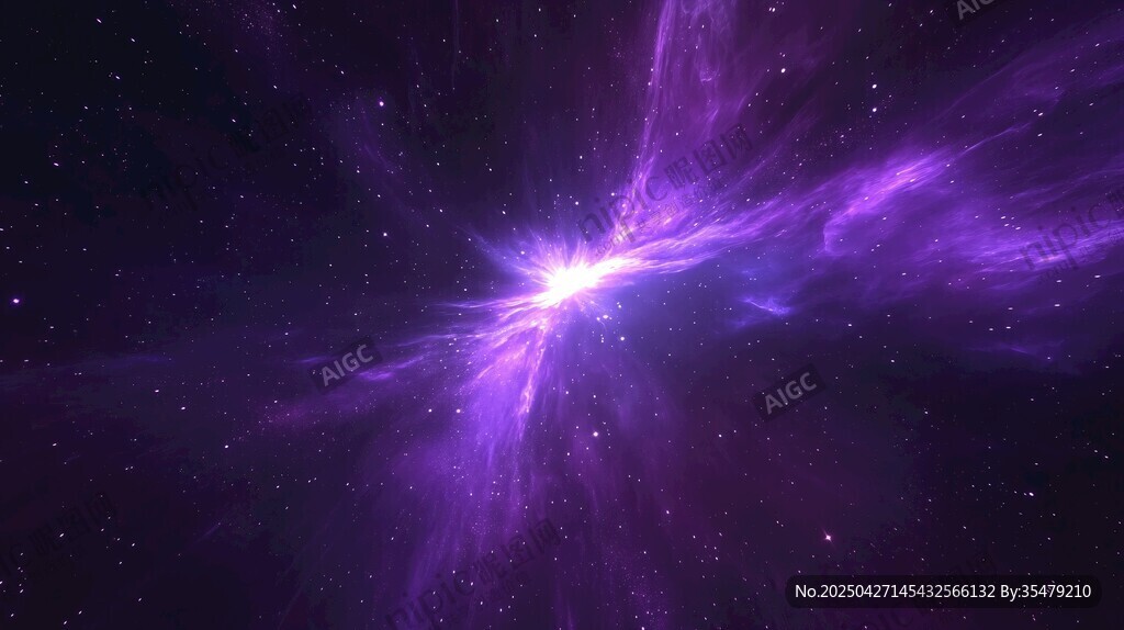夢(mèng)幻紫色宇宙星云景觀