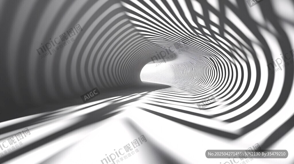 黑白條紋隧道視覺(jué)奇觀