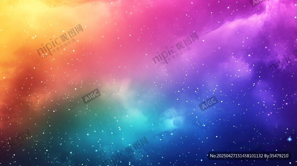 夢幻絢麗星空背景圖