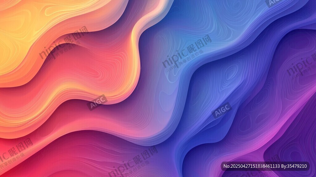 夢幻漸變流體抽象背景圖