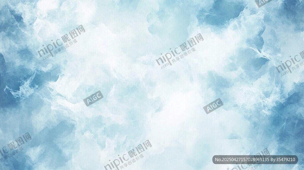 夢(mèng)幻藍(lán)白色云霧背景