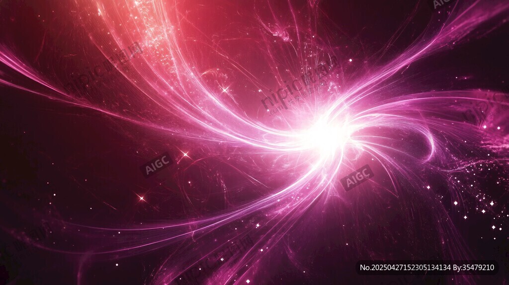 夢幻紫粉光線能量爆發效果