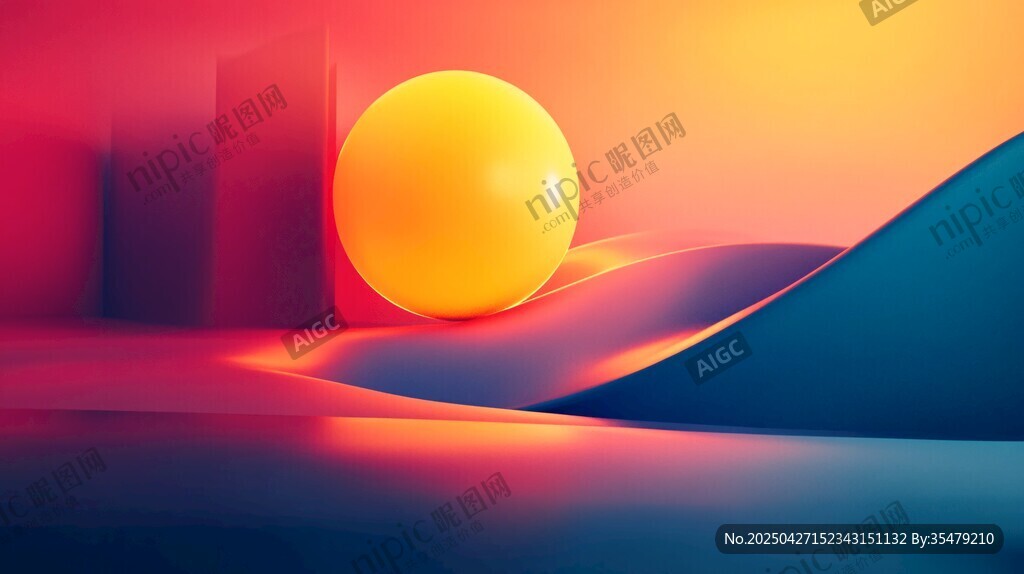 炫彩球體光影藝術場景