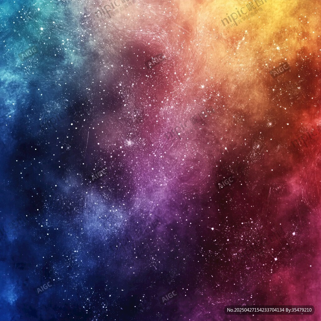 夢幻絢麗星空背景圖