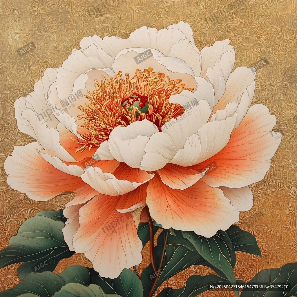 國(guó)畫牡丹 典雅盛開(kāi)之姿